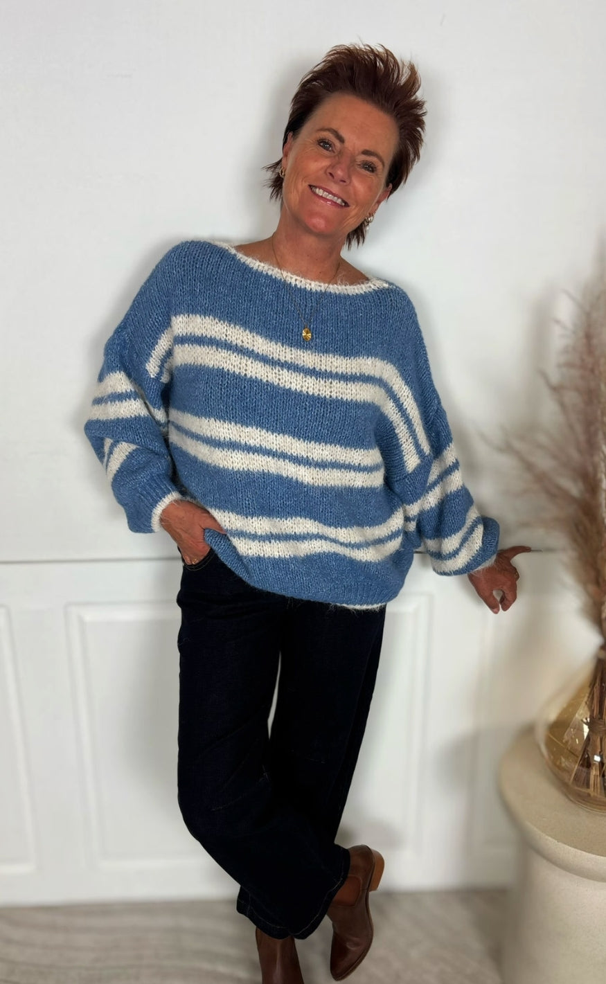 Marta Du Chateau Genser - Avellina - Jeans/Beige